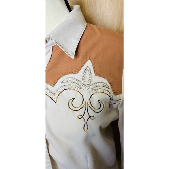 Vtg Scully Sz XS Pearl Snap LS Embroidered Embellished Shirt - Picture 2 of 11